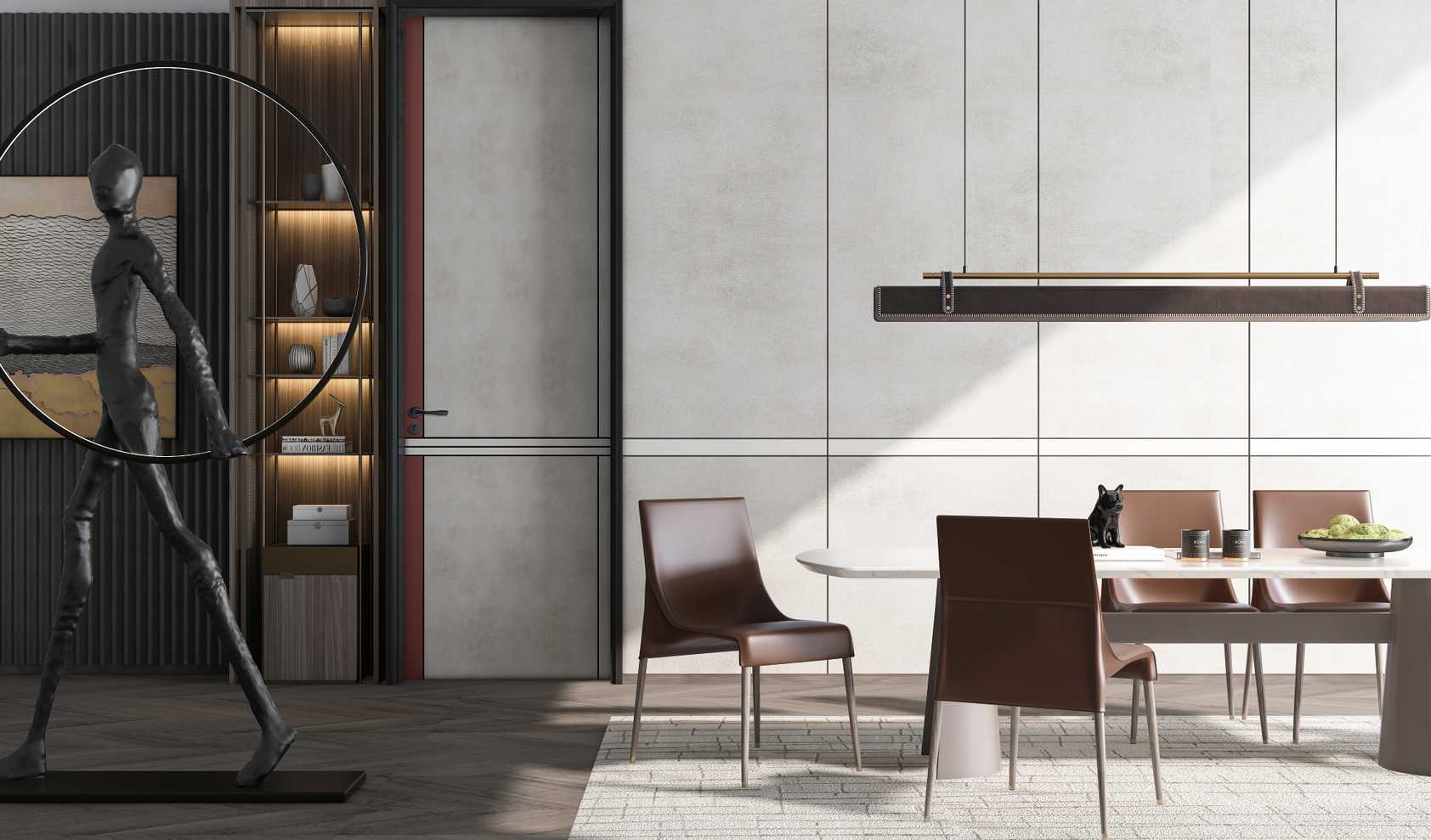 拼色鑲嵌門裝修風(fēng)格木門墻板效果圖大全0